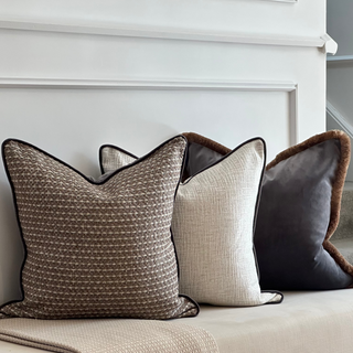 Anise Steel, Pearl with Angelite Pipe & Angelite with Fringe 50cm TRIO