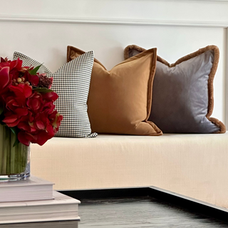 New! Isla, Ochre with Angelite with fringe 50cm TRIO - AVAILABLE LATE OCTOBER