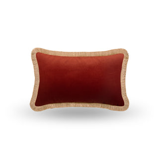 Rust Orange Lumbar with Gold Fringe