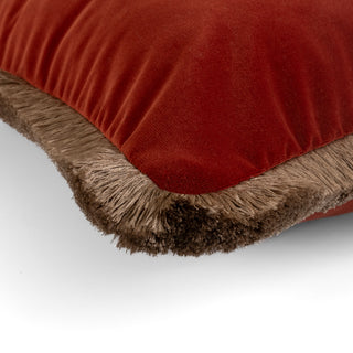 Anise & Rust Orange Lumbar with Gold Fringe DUO