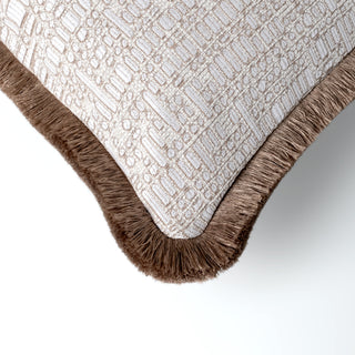 Velora Cushion with Mushroom fringe