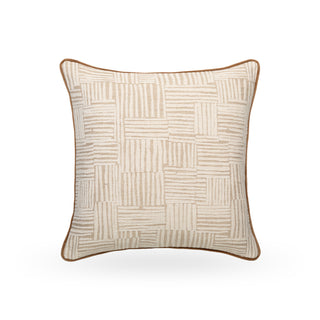 Lattice Piped cushion