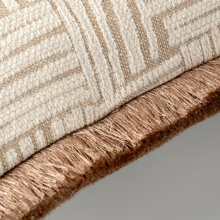 Lattice cushion with Gold fringe