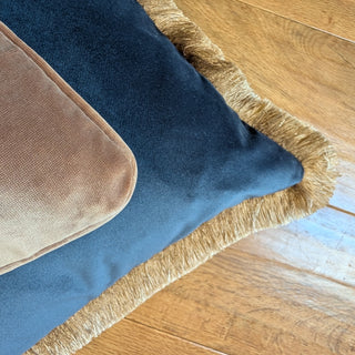 NEW! Petrol with fringe, Caramel & Pearl TRIO