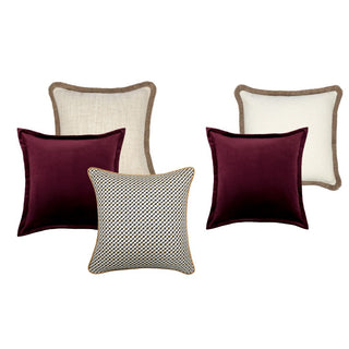 Plum 50cm 5 cushion Corner Set