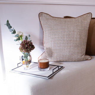 Anise & Rust Orange Lumbar with Gold Fringe DUO