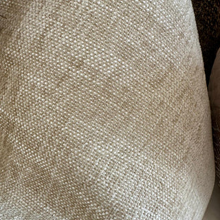 Almond Cushion with Brown Fringe - Various Sizes